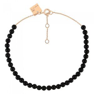 18K Gold & Black Onyx Bead Bracelet – Ginette NY – New Without Tags